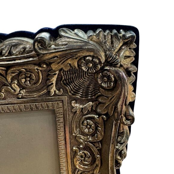 Godinger Silver Plated Photo Picture Frame 5X7 Baroque Ornate 80s Vintage Luxury - Picture 7 of 15